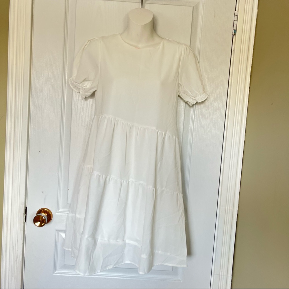 Morris Day the Label Elegant White Women Casual Dress XS